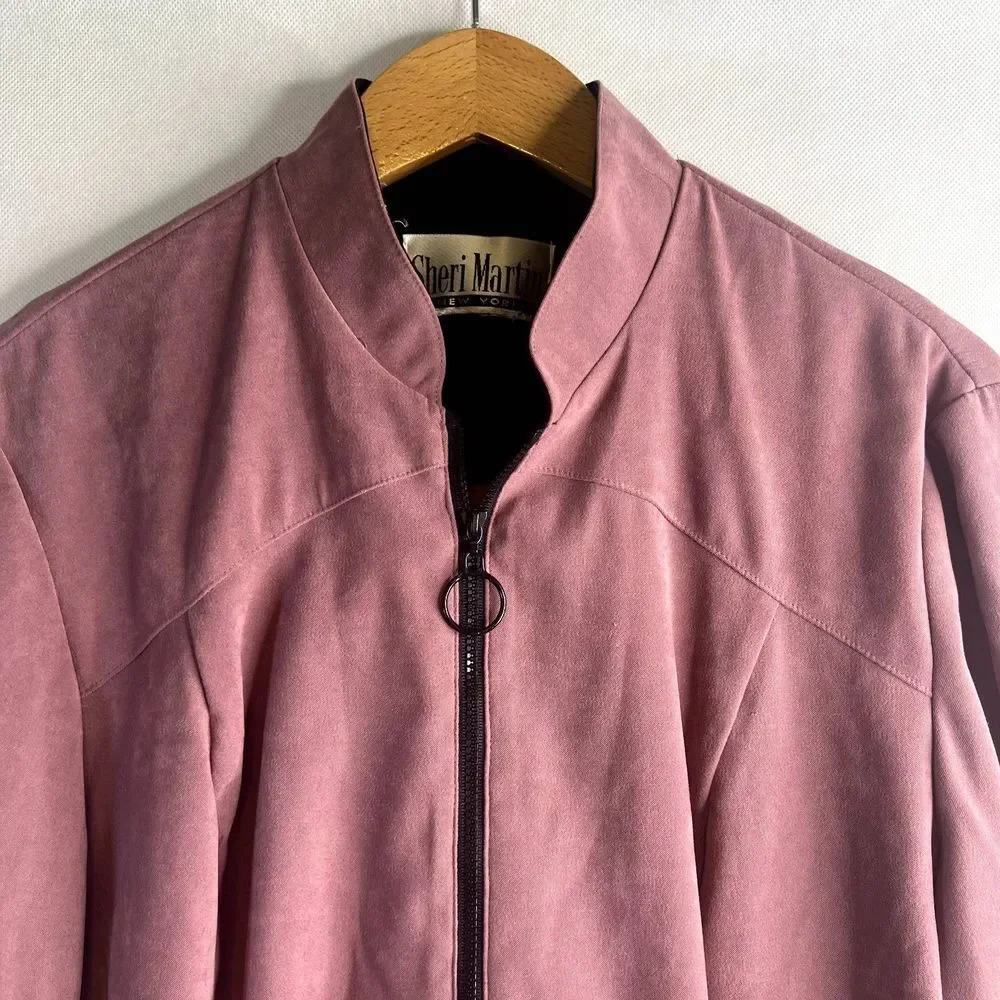 Sheri‎ Martin Purple Full Zip Jacket Size Medium